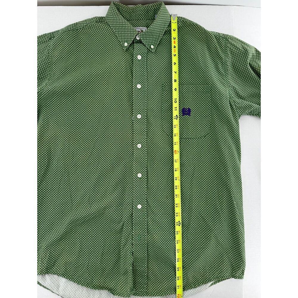 Cinch Button Up Shirt Size L Star Print Green Western Rodeo Dress Cowboy Cotton‌ - Picture 10 of 16